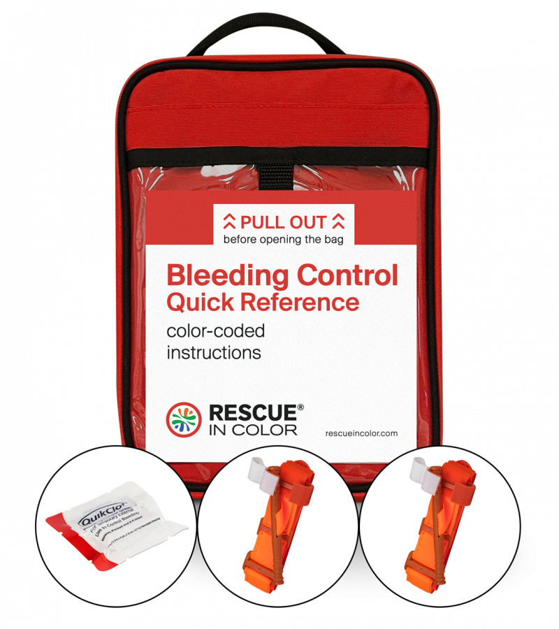 Premium Rescue in Color Kit<span class="subproduct"><br />Two tourniquets, QuikClot Gauze</span>