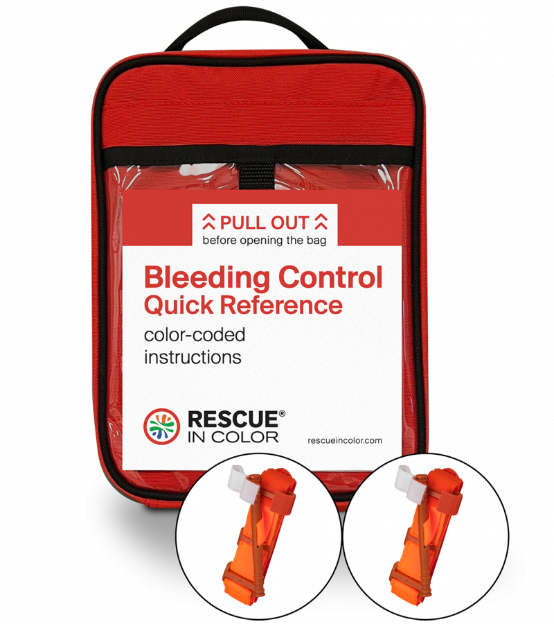 Deluxe Rescue in Color Kit <br /><span class="subproduct">Two tourniquets, Standard Gauze</span>